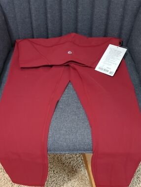 lululemon Red-Burgundy 7/8 Leggings
